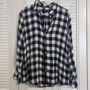 Banana Republic Monochrome Plaid Shirt